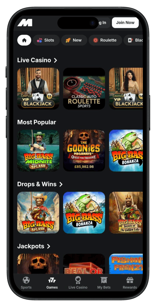 Credit Card Casinos UK Midnite homepage