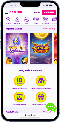 Casushi - fastest UK casino app