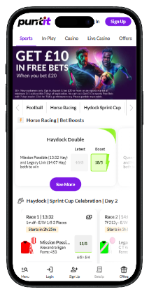 Punt It bitcoin sports betting site screen